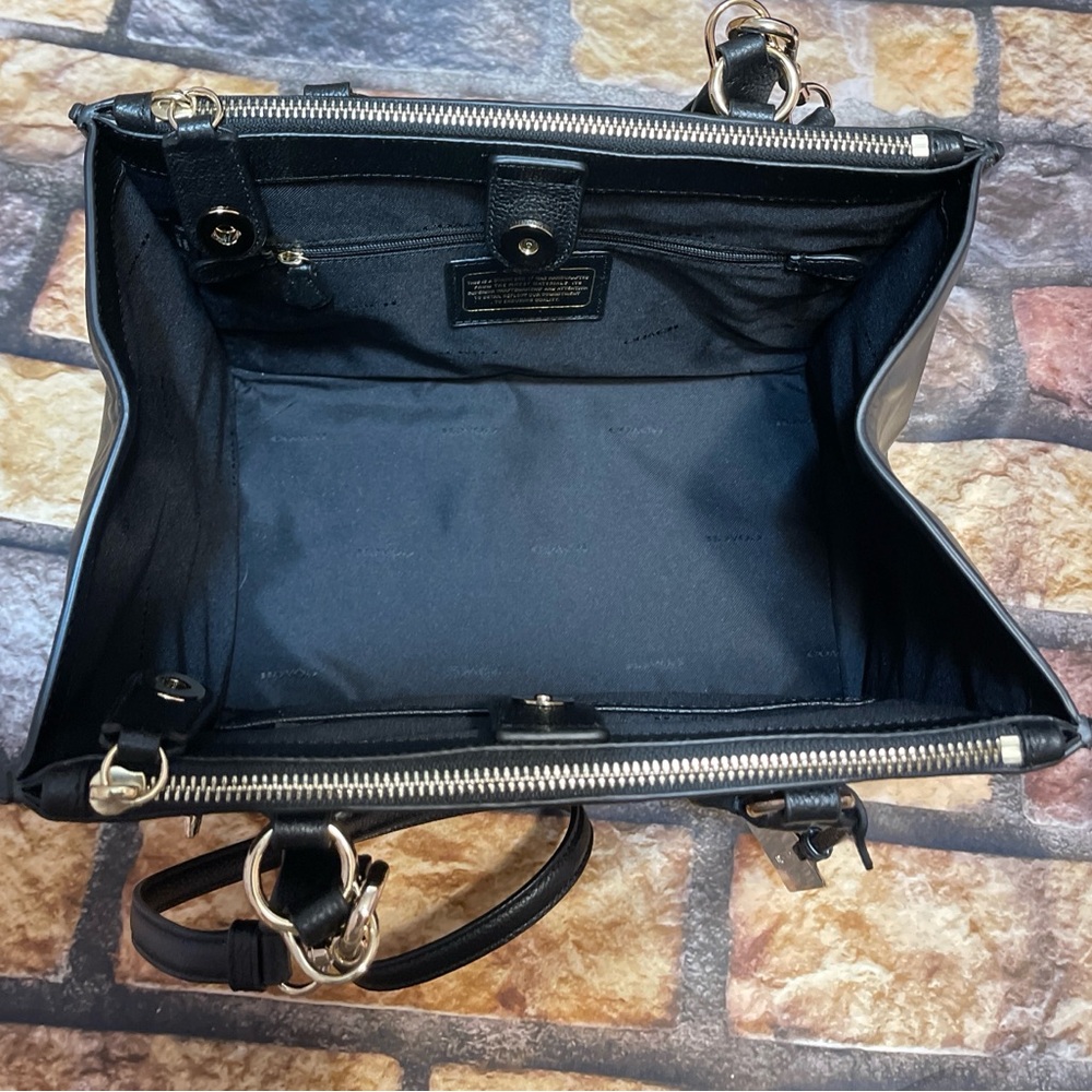 Coach Crosby Leather Patchwork Satchel Crossbody Bag Adjustable Strap Dust Cover - Picture 8 of 15